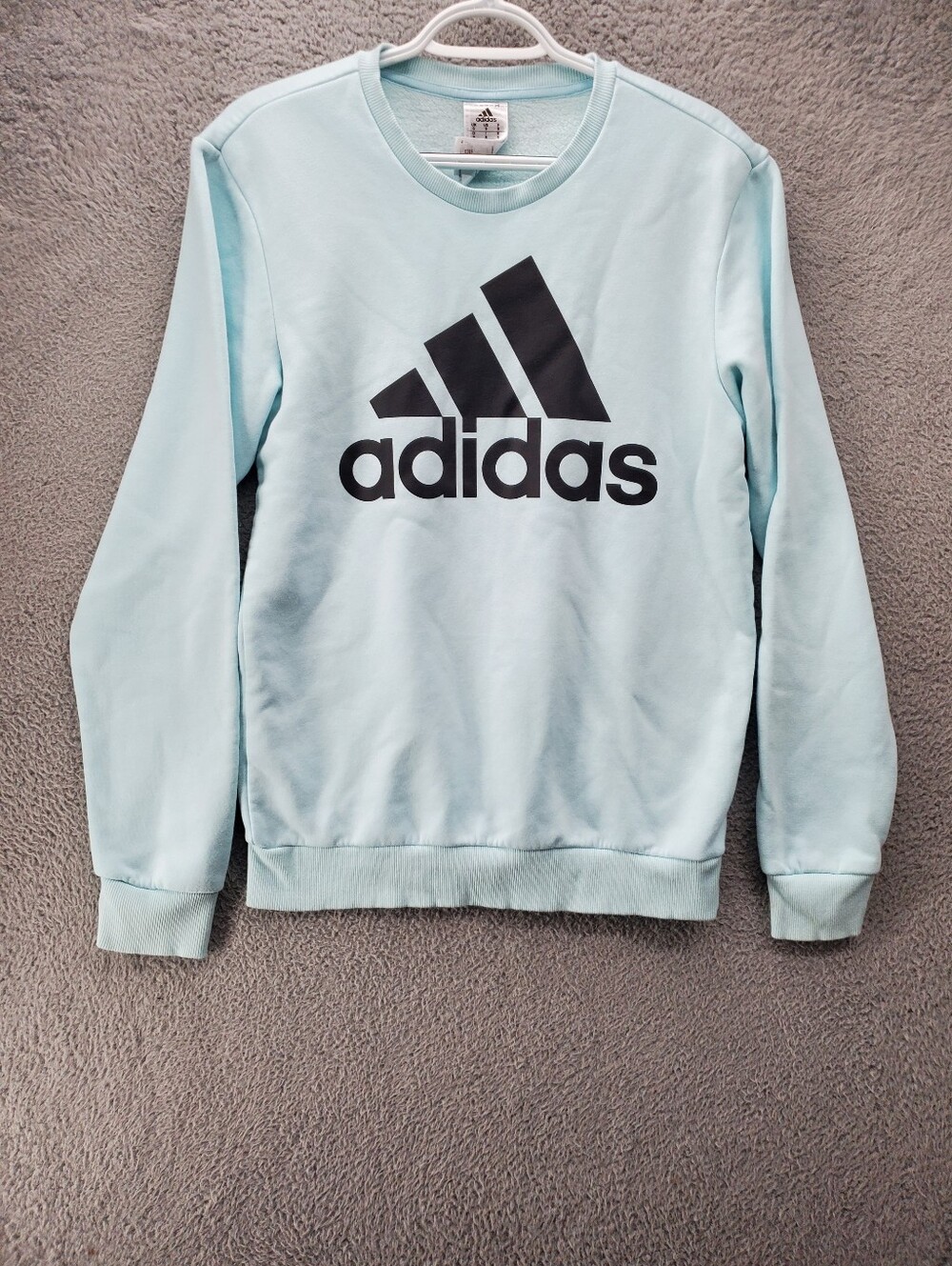 Adidas Essentials Big Logo Sweatshirt Mens Small Light Blue